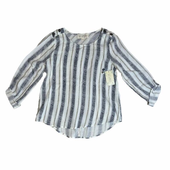 NWT Sweet darling striped button detail top small - Picture 1 of 11